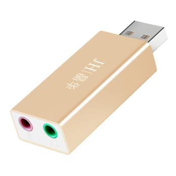 Внешний стереозвуковой адаптер USB из алюминиевого сплава USB Audio Звуковая карта Virtual 7.1 Конвертер микрофонов с разъемом 3,5 мм для Mac OSX Win 7/8 Android