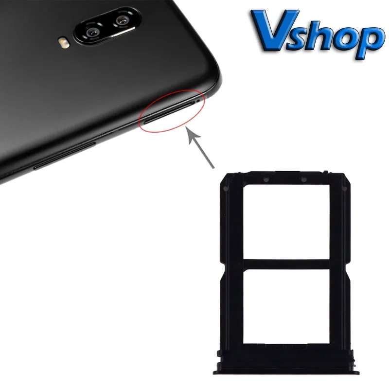 Лоток для SIM-карты + лоток для SIM-карты для OnePlus 6T, детали для замены гнезда для SIM-карты