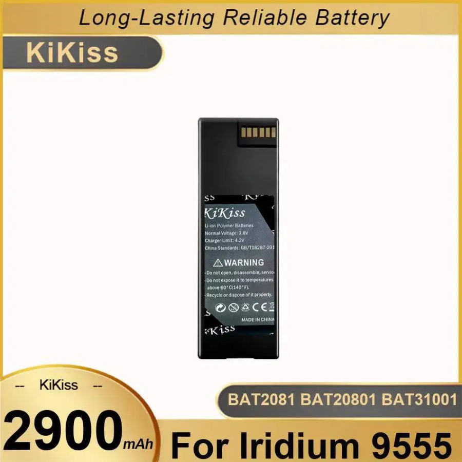 Iridium 9555 uchun 2900mAh sunʻiy yoʻldosh telefoni batareyasi, aʻlo past haroratli ishlash, yuqori sigʻimli BAT2081 BAT20801 BAT31001