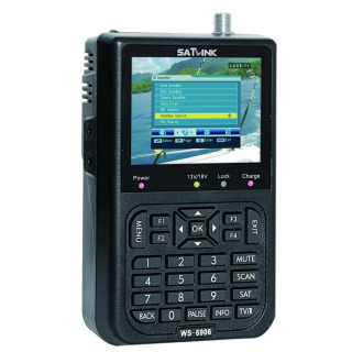 SATLINK WS-6906 3,5-дюймовый портативный ЖК-дисплей высокой четкости спутниковый искатель дисплея данных цифровой измеритель спутникового сигнала серый США
