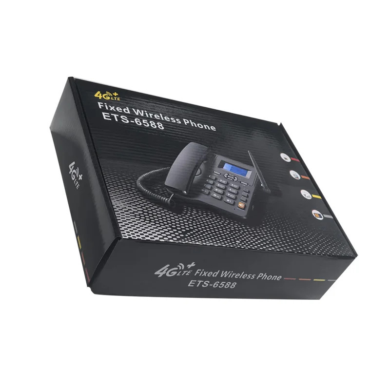 Lityum batareyali 4G va 2 SIM VOLTE HD qoʻngʻiroqli simsiz telefon. SMS DTMF simsiz statsionar telefon