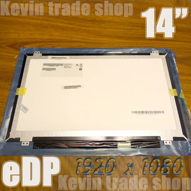 Yangi noutbuk AU Optronics B140HAN01.1 B140HAN01 B140HAN01.2 B140HAN01.3 Full-HD LCD displey IPS FHD 1920*1080 eDP matritsasi