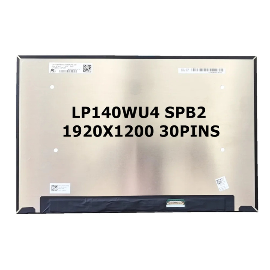 Noutbuk LP140WU4 SPB2 (LP140WU4-SPB2) uchun original yangi 14 dyuymli LED LCD displey 16:10, 1920×1200, 30 pin, sensorli boshqaruvsiz