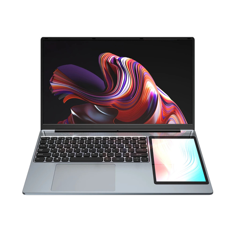 Topton L10 ikki ekranli noutbuk: 15,6 dyuymli IPS + 7 dyuymli sensorli, 12-avlod Intel N100, 32 Gb gacha DDR4, 2 TB SSD, nozik ofis noutbuki/kompyuteri