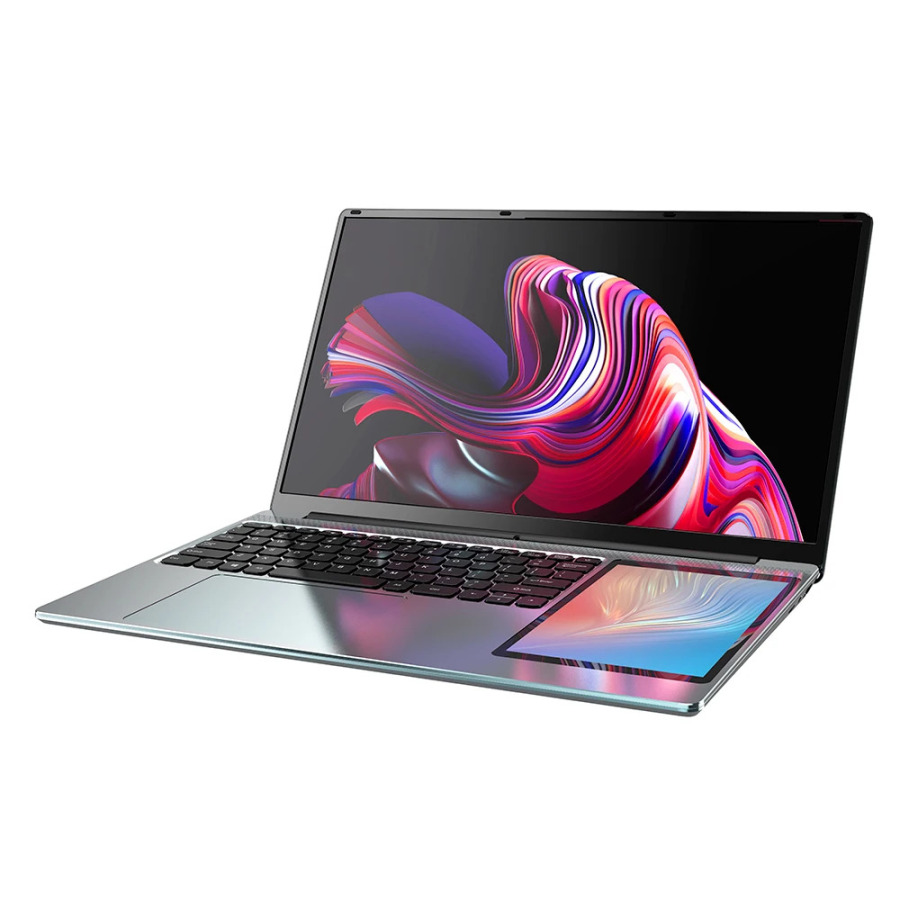 Topton L10 ikki ekranli noutbuk: 15,6 dyuymli IPS + 7 dyuymli sensorli, 12-avlod Intel N100, 32 Gb gacha DDR4, 2 TB SSD, nozik ofis noutbuki/kompyuteri