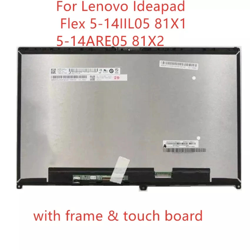 14,0-дюймовый ЖК-экран для ноутбука Lenovo IdeaPad Flex 5 14IIL05 81X1 5-14ARE05 81X2 N140HCA-E5B 5D10S39642 Сенсорная панель в сборе FHD