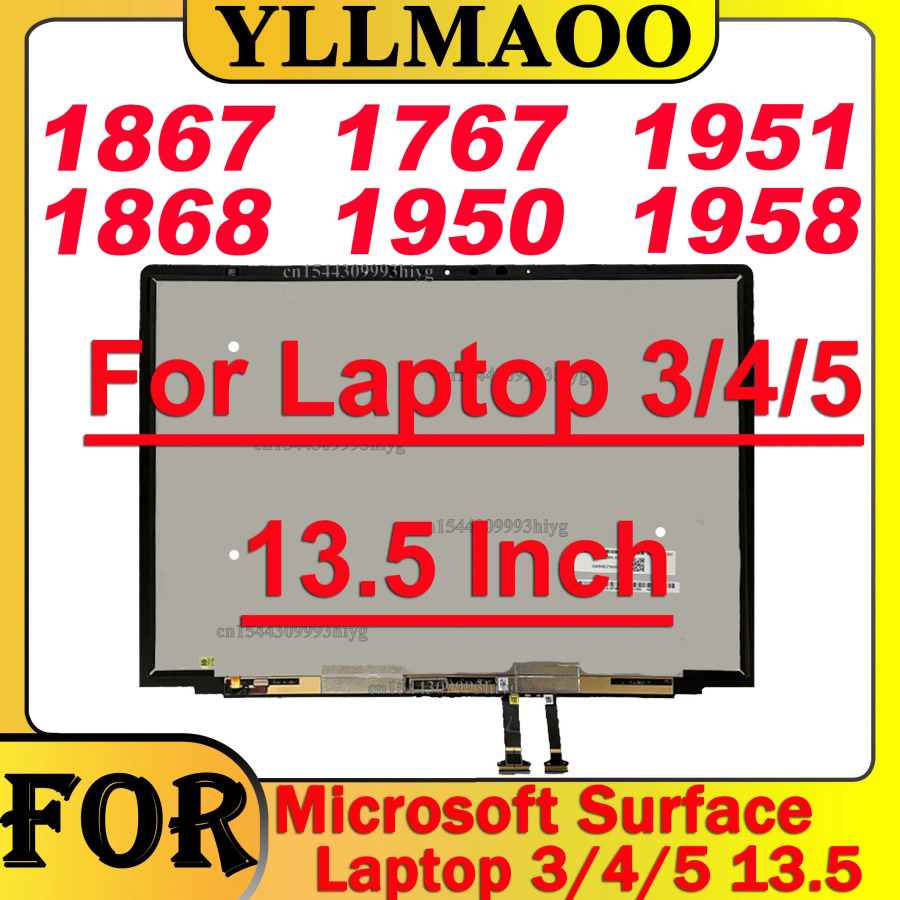 Surface Laptop3 1866 1867 1767 1950 1951 1958 Noutbuk 4 Noutbuk 5 Sensorli Digitizer uchun 13,5 dyuymli LCD displey