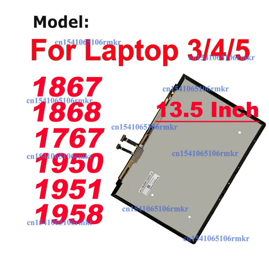 Surface Laptop3 1866 1867 1767 1950 1951 1958 Noutbuk 4 Noutbuk 5 Sensorli Digitizer uchun 13,5 dyuymli LCD displey