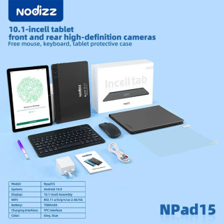 Yangi 2026 yil 10 dyuymli Android 15 klaviaturali planshet, 12 GB operativ xotira, 512 GB ROM, 7000 mA/soat batareya, 5G Wi-Fi, Bluetooth, HD IPS displey Красный Пакет 1