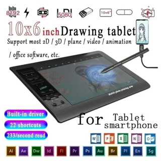 10 * 6 dyuymli portativ raqamli planshet mobil telefon aloqasi raqamli bosimli chizilgan plansheti Interfaol grafik chizilgan plansheti