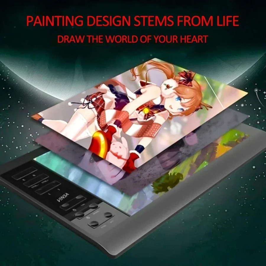 10 * 6 dyuymli portativ raqamli planshet mobil telefon aloqasi raqamli bosimli chizilgan plansheti Interfaol grafik chizilgan plansheti