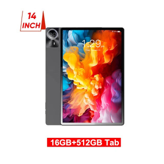 Eng yangi 14 dyuymli katta ekranli planshet kompyuter Android 14 planshet 16+512 GB telefon qoʻngʻirogʻi BT 5G Wifi paneli oʻqish/nota musiqasi/oshxona uchun Красный Пакет 1