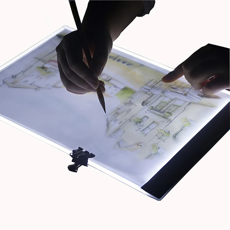 Ultra yupqa LED grafik planshet A5 chizma plansheti Chizish taxtasi yorugʻlik qutisi stol tagida kashta tikish asboblari
