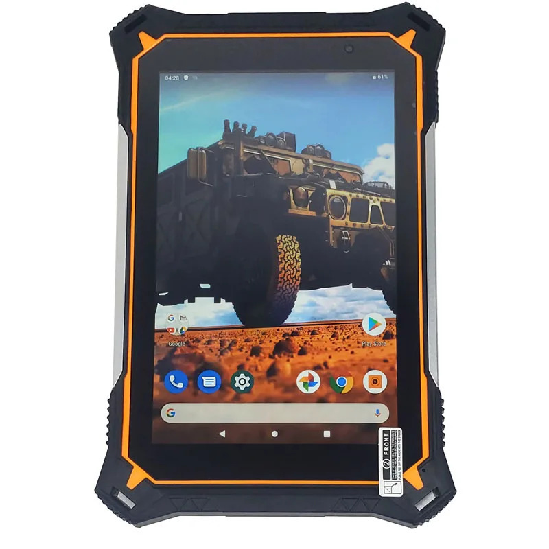Прочный планшетный ПК Android 12, 6 ГБ ОЗУ, 128 ГБ ПЗУ, промышленный компьютер, планшетный телефон, 10000 мАч, IP68, водонепроницаемый, 8-дюймовый сенсорный экран