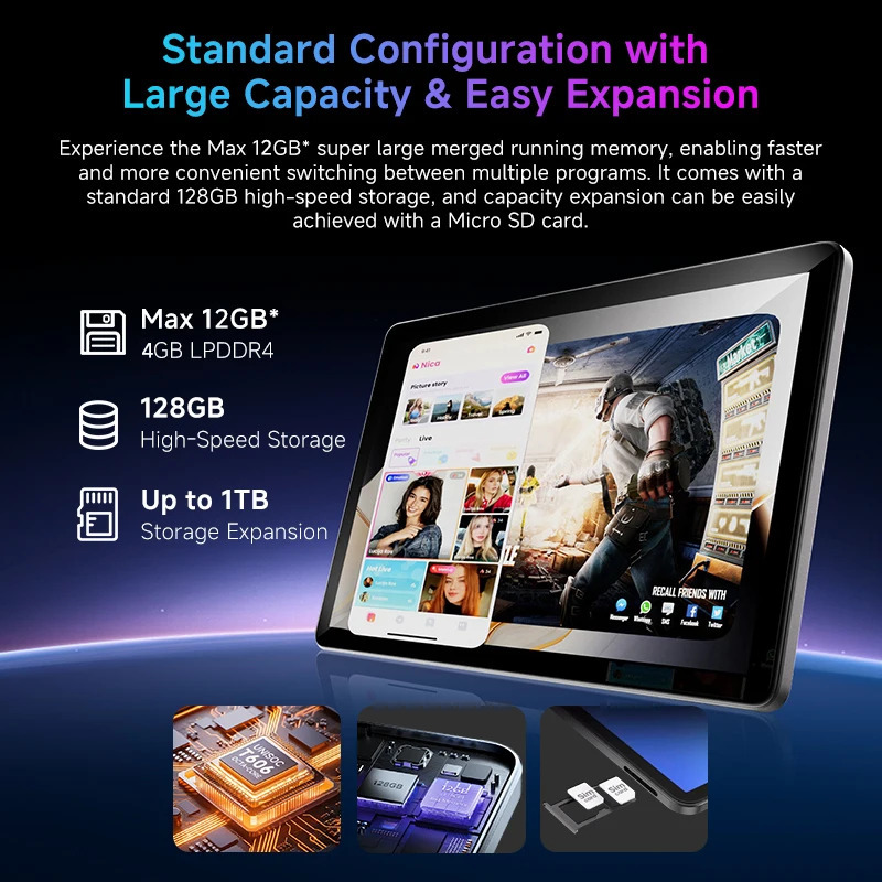 [Мировая премьера] Philips 10,1-дюймовый планшет Android 16, 4 + 8 ГБ ОЗУ, 128 ГБ Unisoc T606, восьмиядерный процессор, 4G VoLTE, GPS-планшеты, глобальная версия