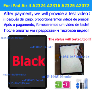 Apple iPad Air 4 uchun 4-avlod 10,9 dyuymli planshetli LCD displey Air4 2020 A2324 A2325 A2072 A2316 sensorli ekran yigʻish planshetni almashtirish черный