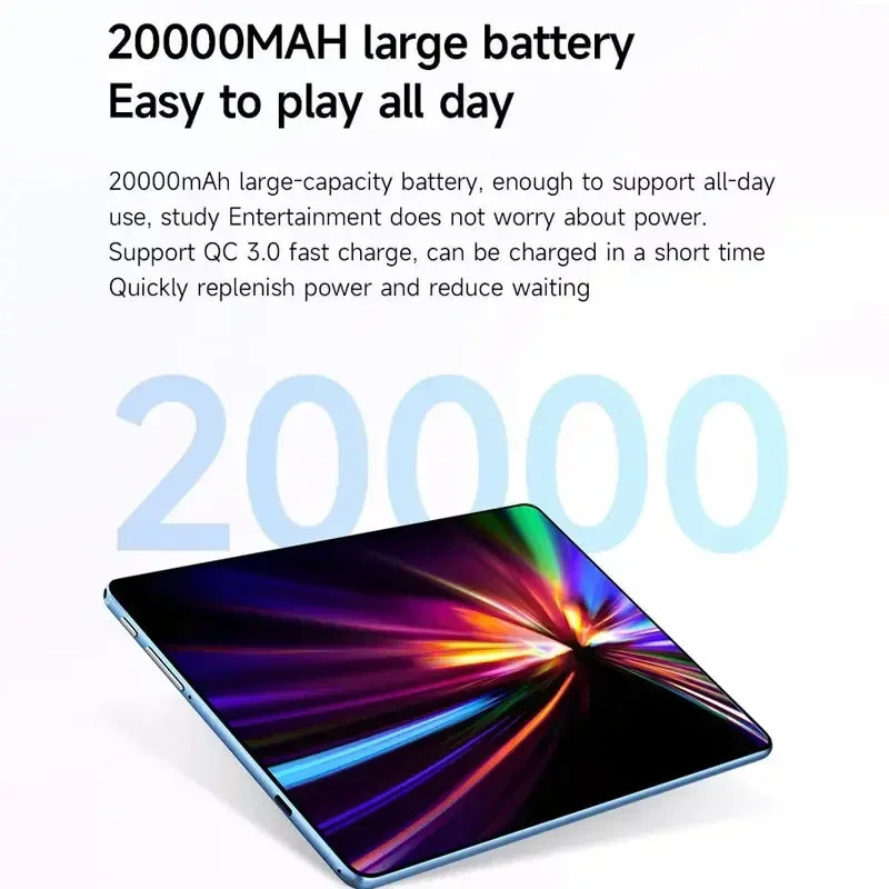 2025 НОВЫЙ планшетный ПК Pad Air Pro Android 14 22 ГБ + 2 ТБ 20000 мАч Snapdragon 870 Оригинальные планшеты ПК 5G Dual SIM-карта WIFI HD 4K Mi Ta