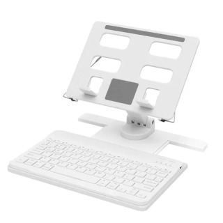 IPad Samsung HUAWEI Xiaomi 4.7-12.9 dyuymli planshetlar uchun Bluetooth sichqonchali klaviaturali portativ planshetli stend. Olive