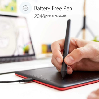 Цифровой графический планшет One by Wacom CTL-472 для рисования, рисования и игр OSU, 2048-уровневый планшет, поддержка ОС Android/Windows/Mac