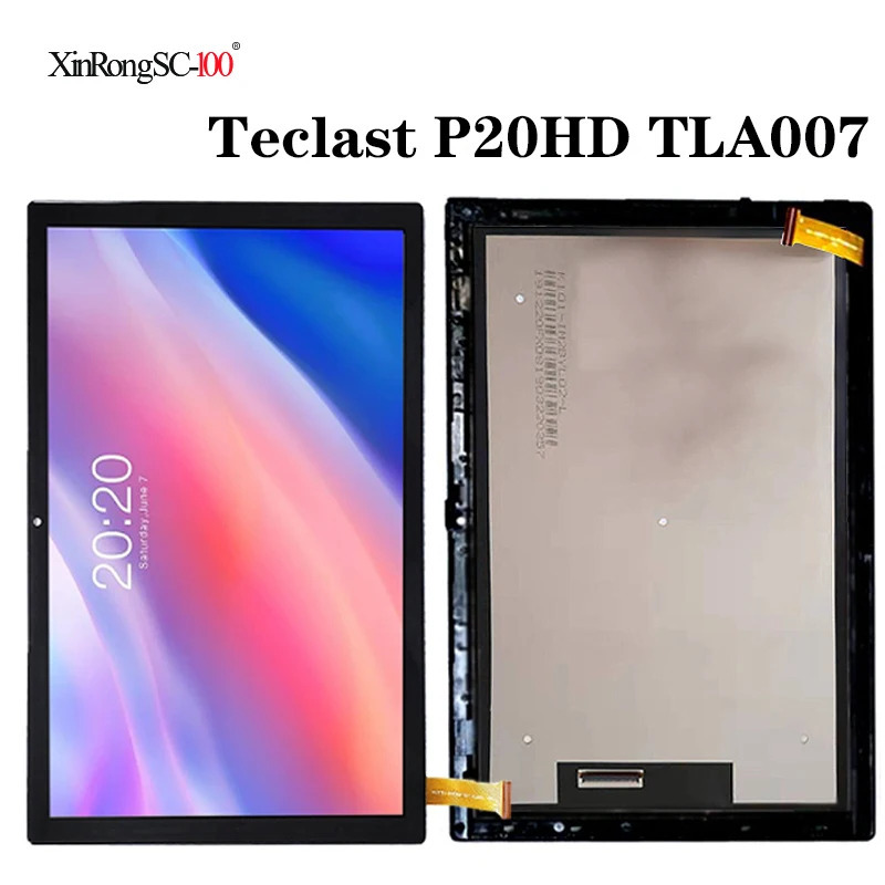 Teclast P20 HD uchun yangi LCD planshetli displey 10,1 dyuymli Teclast P20HD TLA007 Sensorli ekranli ramka paneli digitizer shisha sensori