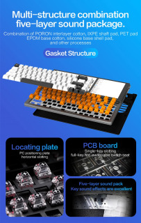 Topton oʻyin mexanik klaviaturasi 12,3 dyuymli sensorli monitorli mobil planshet Mini kompyuter ish stoli Windows Mac Android uchun
