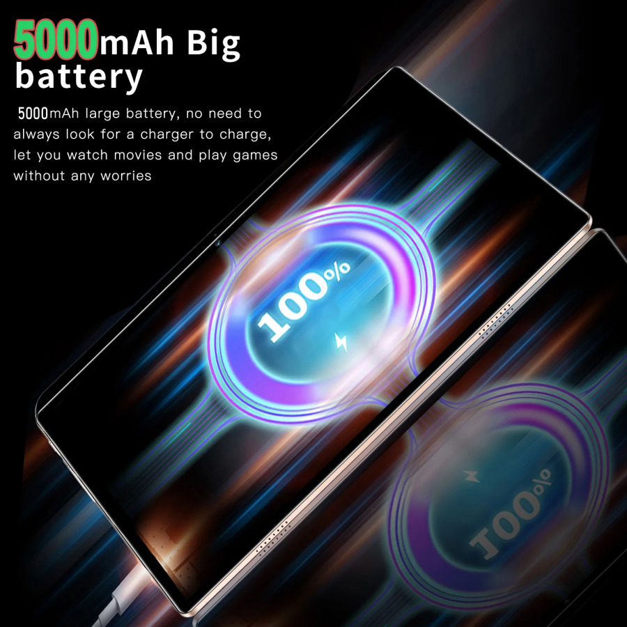 Yangi 10,1 dyuymli planshet kompyuter, 4 GB operativ xotira, 64 GB ROM, video qoʻngʻiroqlarni qoʻllab-quvvatlash, qoʻsh kameralar, Google Octa yadrosi, Android 11.0, 5000 mA/soat batareya.