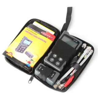Tarmoq asboblari raqamli chekilgan sinov qurilmasi CAT5 CAT6 uchun LAN tarmoq kabeli PoE kaliti detektori LCD displeyli tarmoq kabeli sinov qurilmasi Бежевый