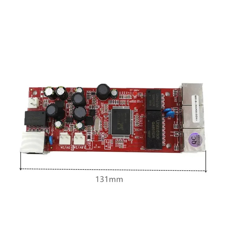 Switch moduli 4-port 10/100/1000Mbps Ethernet boshqaruv kaliti Un RJ45 Port boshqarilmaydigan tijoriy Ethernet kaliti