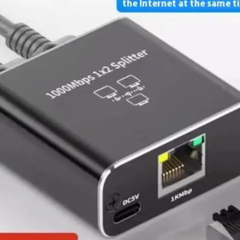 Разветвитель сетевого кабеля с одночасным доступом к Интернету, разветвитель Rj45 с переключателем «один-два», гигабитным портом Ethernet