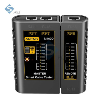 M469D tarmoq kabeli tekshirgichi RJ45+RJ11 Ethernet UTP patch kabeli sinov qurilmasi Tarmoq kabeli tekshirgichi tarmoq vositasi Tarmoqni taʻmirlash asboblari КРАСНЫЙ