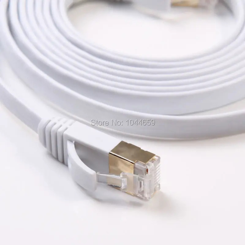 Сетевой кабель Cat7, тонкий высокоскоростной плоский экранированный витой кабель, 1 м/2 м/3 м/5 м/10 м/15 м/20 м/25 м/30 м, Lan