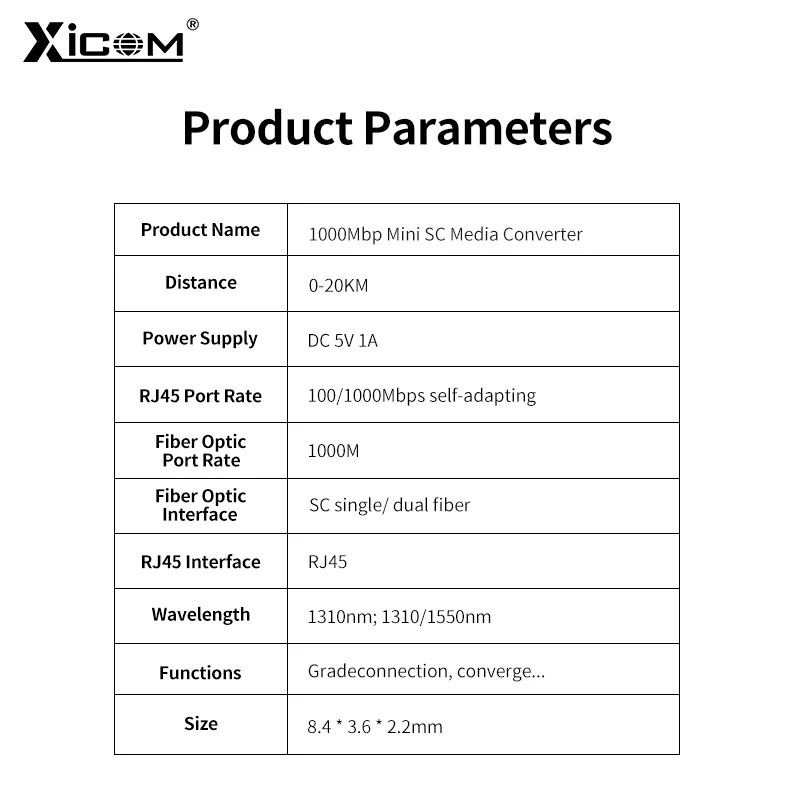 1 пара гигабитных 100/1000 м A/B SC Ethernet оптоволоконный коммутатор медиаконвертер Rj45 оптический приемопередатчик 20 км fibra переключатель с блоком питания
