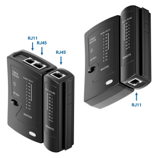 LAN RJ45 Cat5 Cat5e Cat6 Cat6a Cat7 UTP/ekranlangan kabel va RJ11 RJ12 uchun ZoeRax Ethernet tarmoq kabeli sinov qurilmasi
