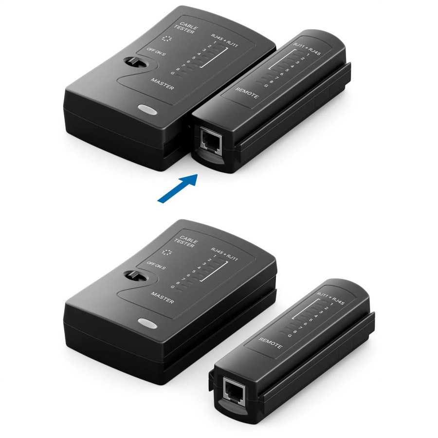 LAN RJ45 Cat5 Cat5e Cat6 Cat6a Cat7 UTP/ekranlangan kabel va RJ11 RJ12 uchun ZoeRax Ethernet tarmoq kabeli sinov qurilmasi