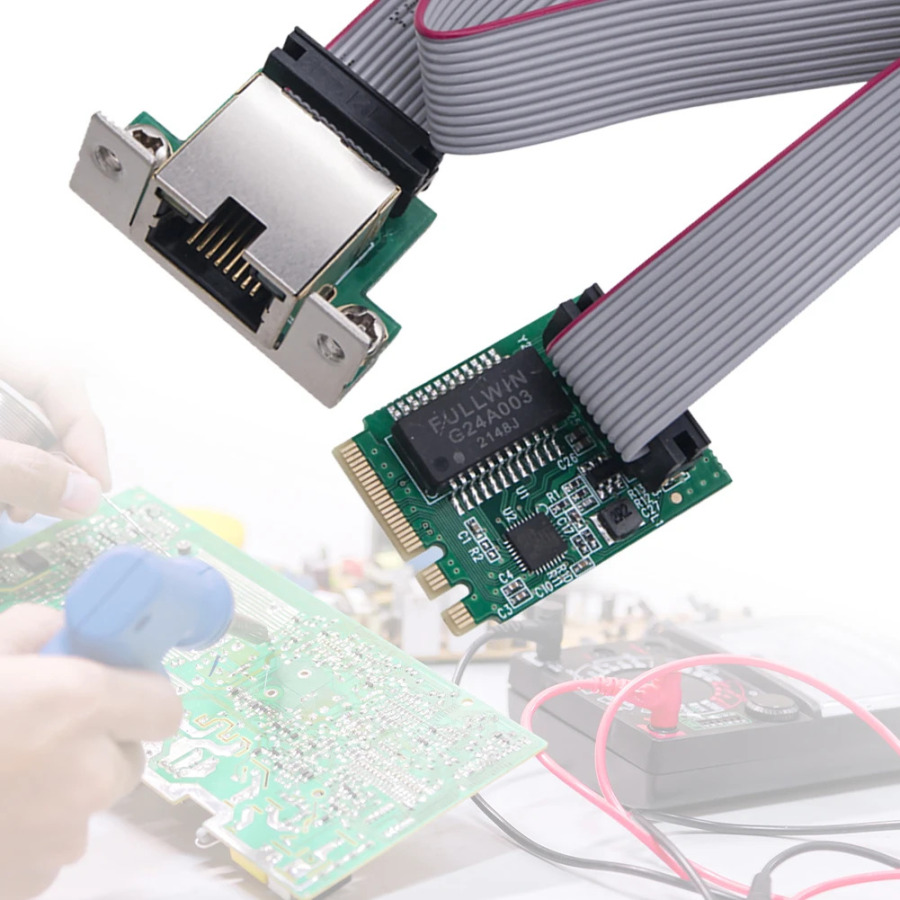 Ethernet M.2 A+E KEY RTL8111E/F tarmoq kartasi sanoat boshqaruvi 10/100/1000Mbps tarmoq kartasi M.2 RJ45 LAN ish stoli adapteri