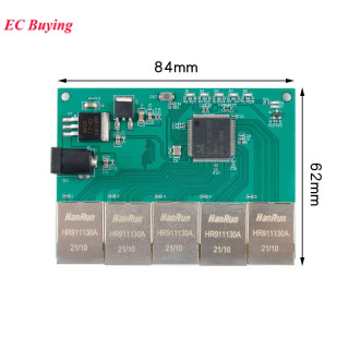 5-портовый модуль коммутатора 1000M 100M ACTIVE Network Full Gigabit Ethernet-блок на базе RTL8367RB Giga-PHY DC 5V 2A Светодиодная индикаторная плата