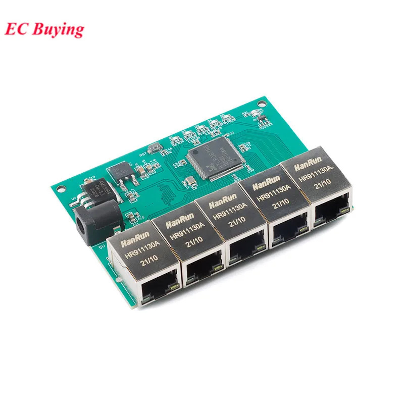 5-портовый модуль коммутатора 1000M 100M ACTIVE Network Full Gigabit Ethernet-блок на базе RTL8367RB Giga-PHY DC 5V 2A Светодиодная индикаторная плата