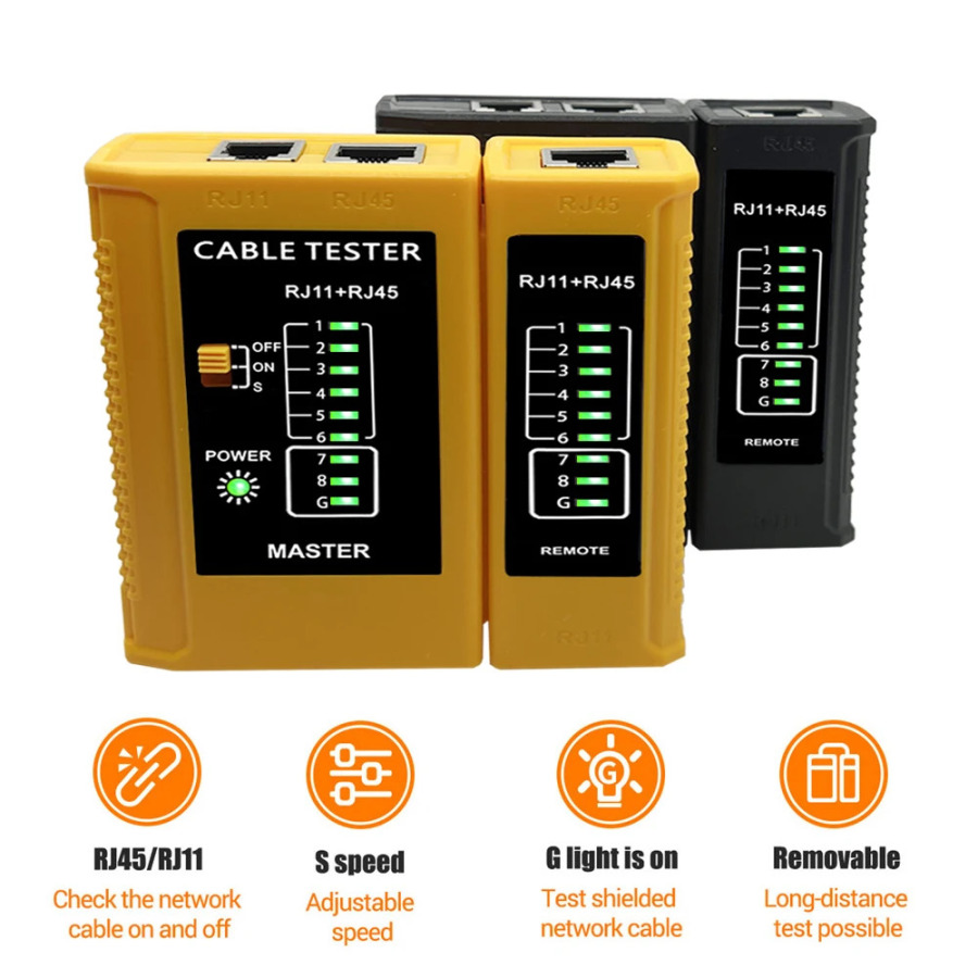 Кабельный тестер lan тестер сетевого кабеля тестер RJ45 RJ11 RJ12 CAT5 UTP LAN Кабельный тестер сетевой инструмент для ремонта сети