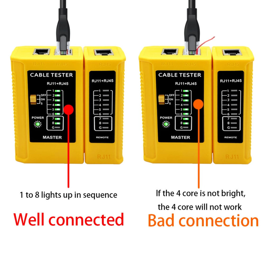 Кабельный тестер lan тестер сетевого кабеля тестер RJ45 RJ11 RJ12 CAT5 UTP LAN Кабельный тестер сетевой инструмент для ремонта сети