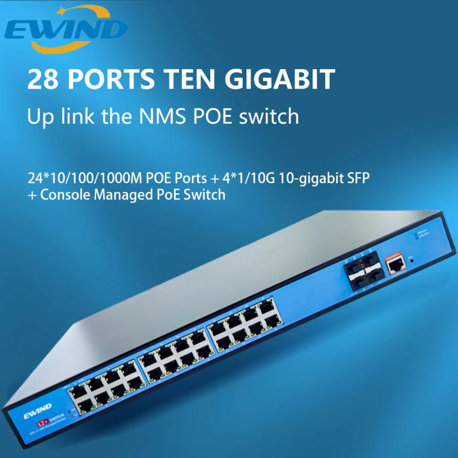 Сетевой коммутатор Ethernet, сеть Ethernet, Сеть Ethernet, 1000M/10G, 800W, порт 16/24/28/36/48, Ethernet блок питания
