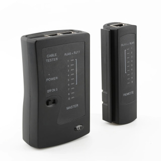 RJ11, RJ12, LAN, RJ45, Cat5, Cat5e, Cat6, Cat6a, Cat7, UTP/STP, RJ11 telefon kabellarini qoʻllab-quvvatlaydigan tarmoq kabeli sinov qurilmasi