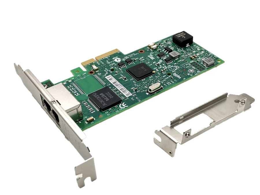 Сетевая карта 1 ГБ I350-T2 с сетевым адаптером Intel Ethernet Server Gigabit LAN Чип I350T2V2BLK Двойные порта RJ45 PCI Express 2.1 x4 NIC