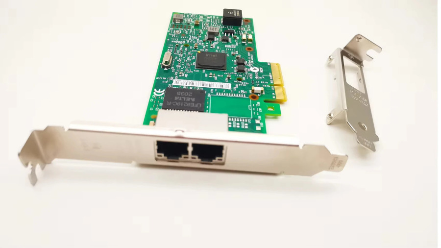 Сетевая карта 1 ГБ I350-T2 с сетевым адаптером Intel Ethernet Server Gigabit LAN Чип I350T2V2BLK Двойные порта RJ45 PCI Express 2.1 x4 NIC