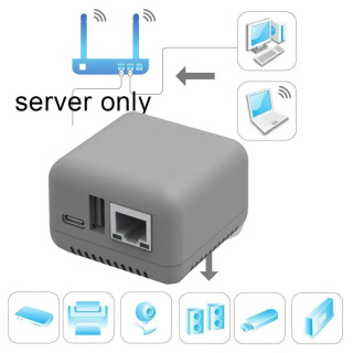 Tarmoqli chop etish serveri NP330 bittadan koʻp serverlar Bluetooth simsiz Wi-Fi tarmoq simsiz ish stoli kompyuter aksessuarlari