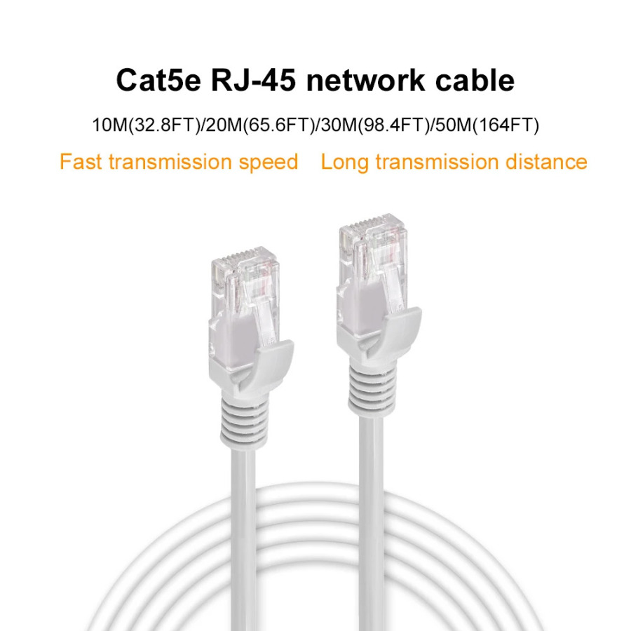 Ethernet tarmoq kabeli CAT5E, 100m, 50m, 30m, 20m, 10m, 5m