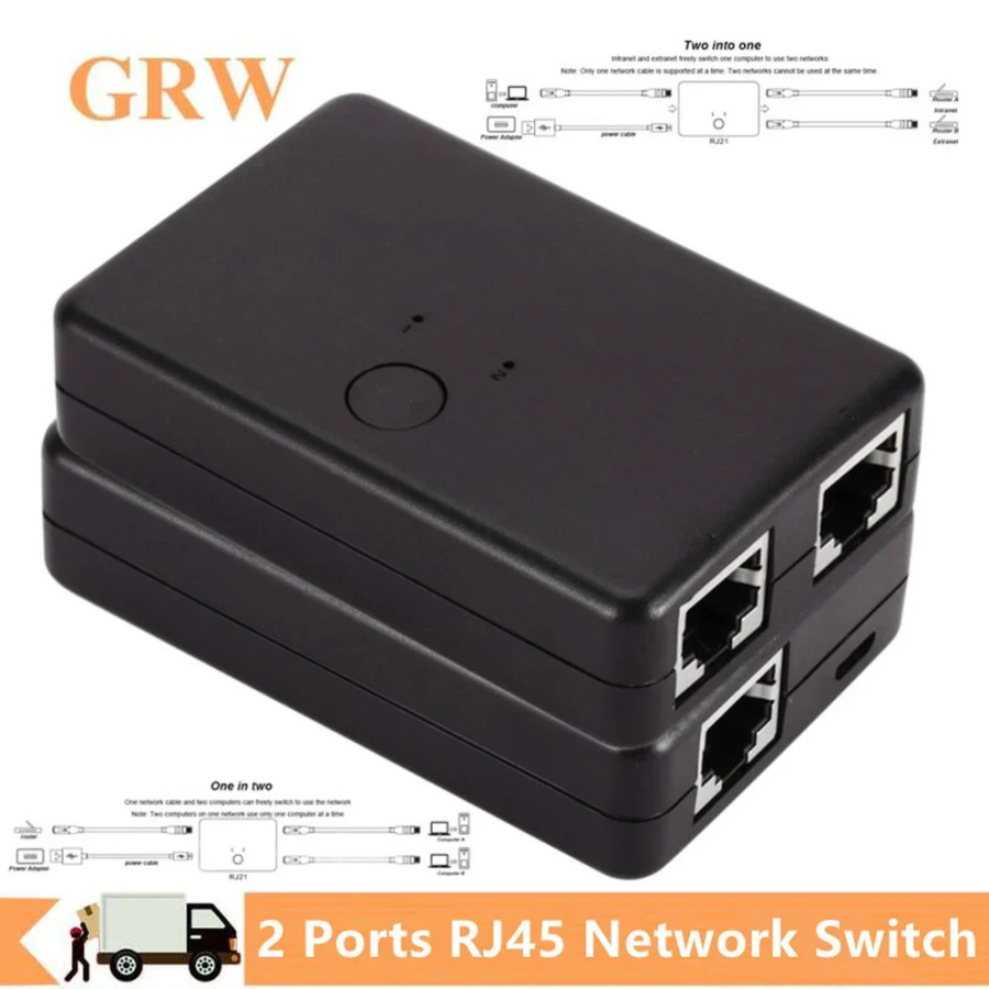 Сетевой коммутатор с 2 портами 100 Мбит/с, RJ45, LAN, Ethernet