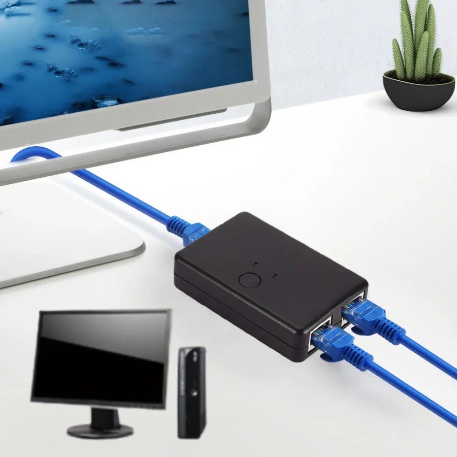 Сетевой коммутатор с 2 портами 100 Мбит/с, RJ45, LAN, Ethernet