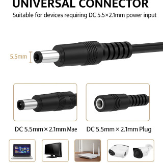 5-50M PoE kengaytirish kabeli + DC quvvat kabeli |   8-simli Ethernet kabeli + 2-simli 5,5x2,1 mm ulagich | NVR CCTV tizimi uchun suv oʻtkazmaydigan IP kamera