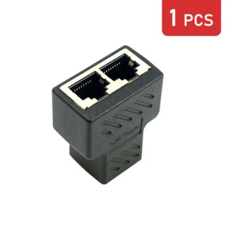 Сетевой разветвитель, двойной кабель, 1-2 способа LAN RJ45, удлинитель порта Ethernet, разъем-адаптер, док-станция для ноутбука и ПК Красный