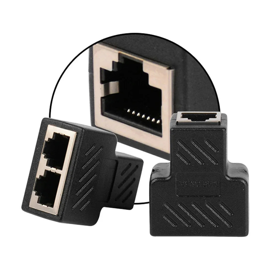 Сетевой разветвитель, двойной кабель, 1-2 способа LAN RJ45, удлинитель порта Ethernet, разъем-адаптер, док-станция для ноутбука и ПК